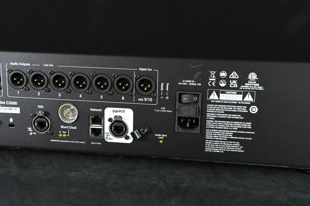 Allen & Heath dLive C3500 Control Surface w/ CDM64 64-in/32-out MixRack