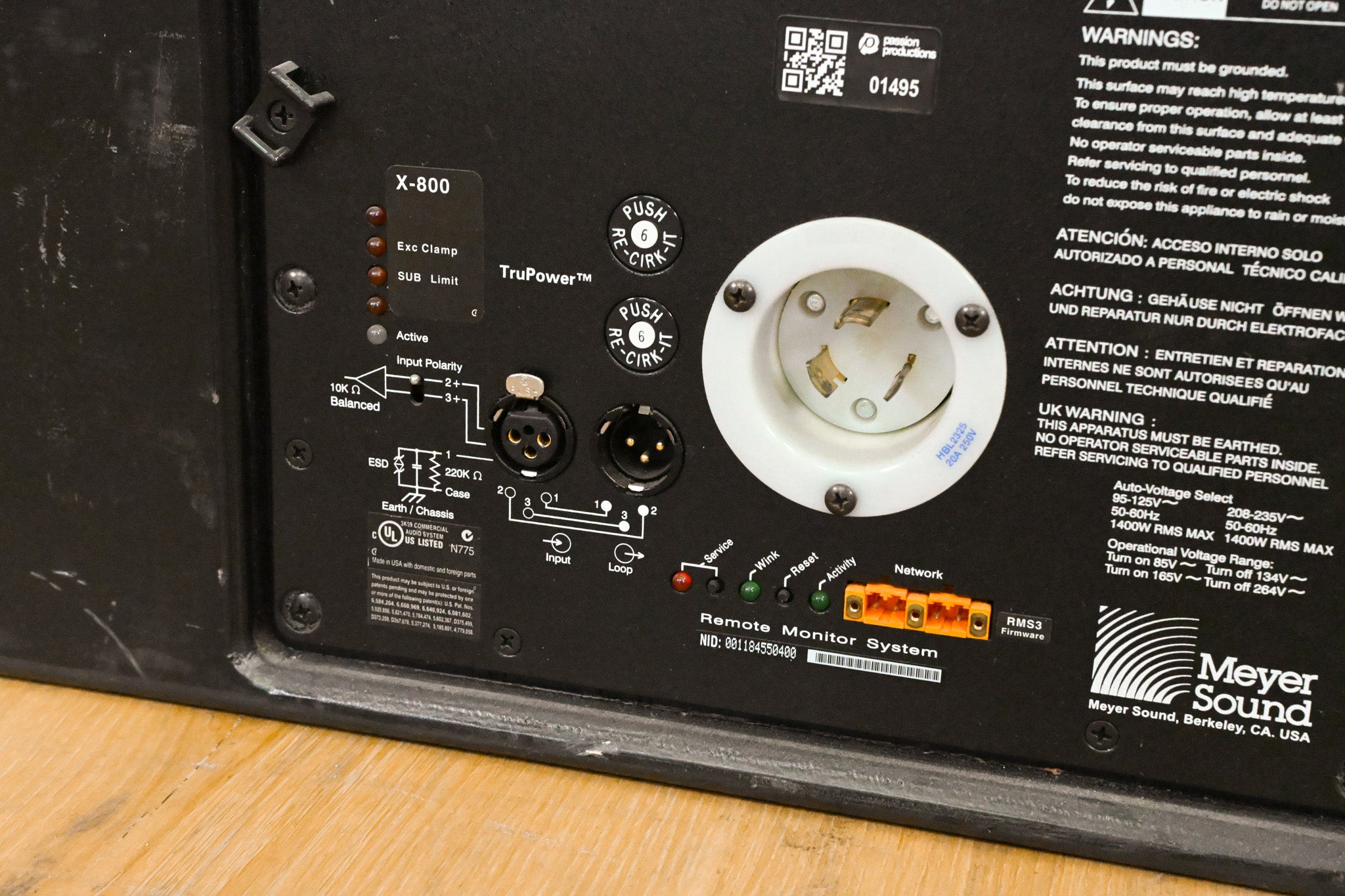 Meyer Sound X-800 Dual 18" Powered Studio Subwoofer