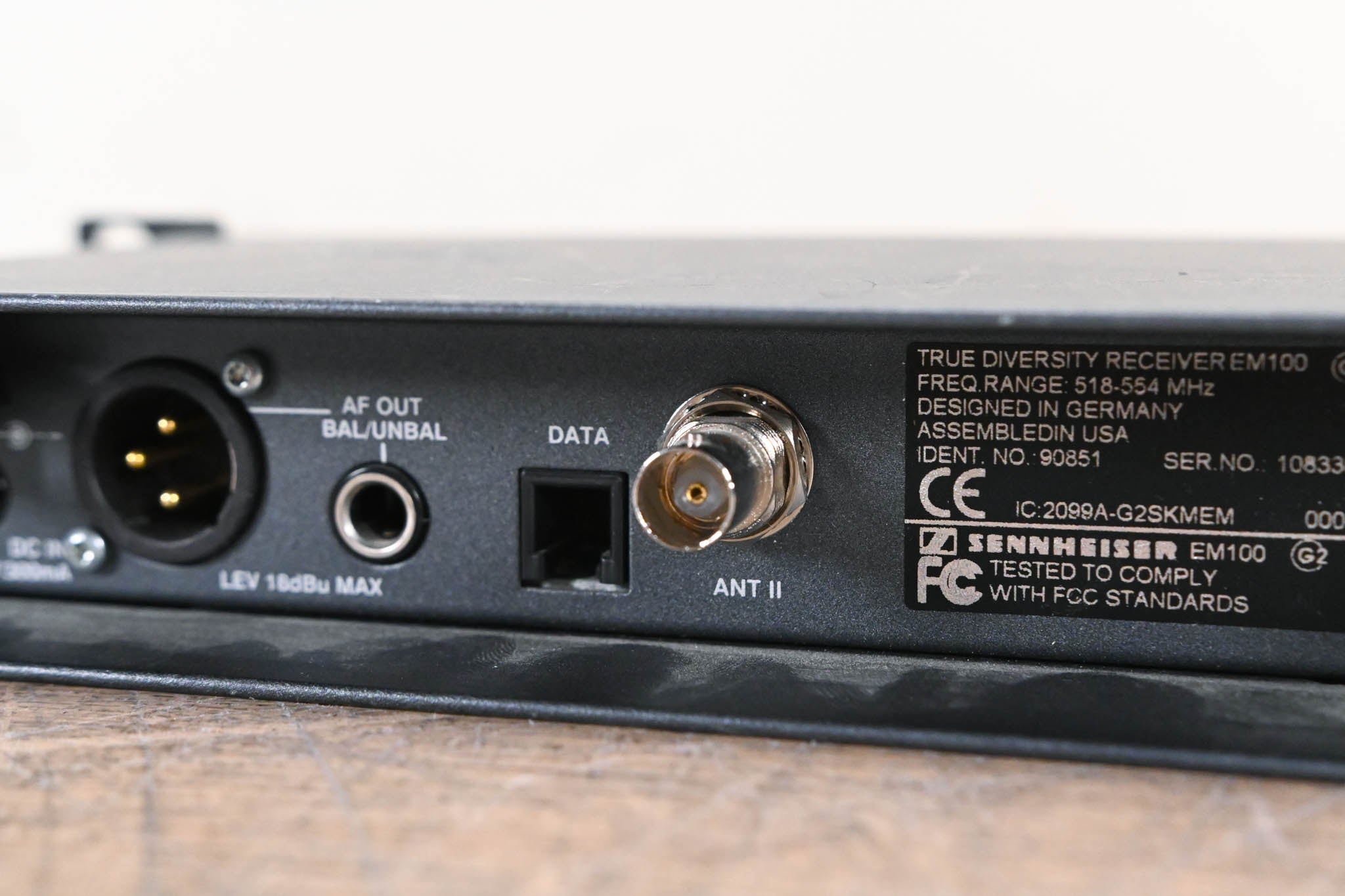 Sennheiser EM 100 G2 Wireless Receiver - 518-554 MHz (NO POWER SUPPLY)