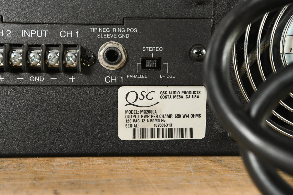 QSC MX 2000a Two-Channel Power Amplifier