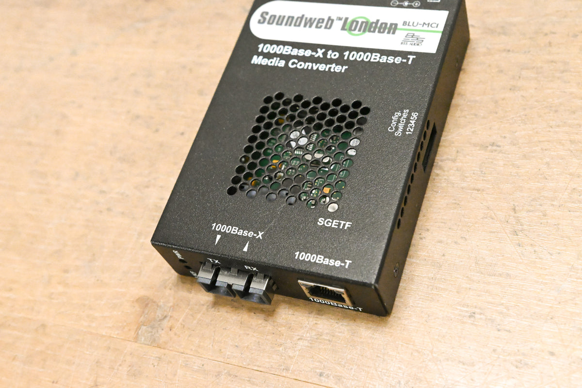BSS Soundweb London BLU-MC1 1000Base-X to 1000Base-T Converter (NO PSU)