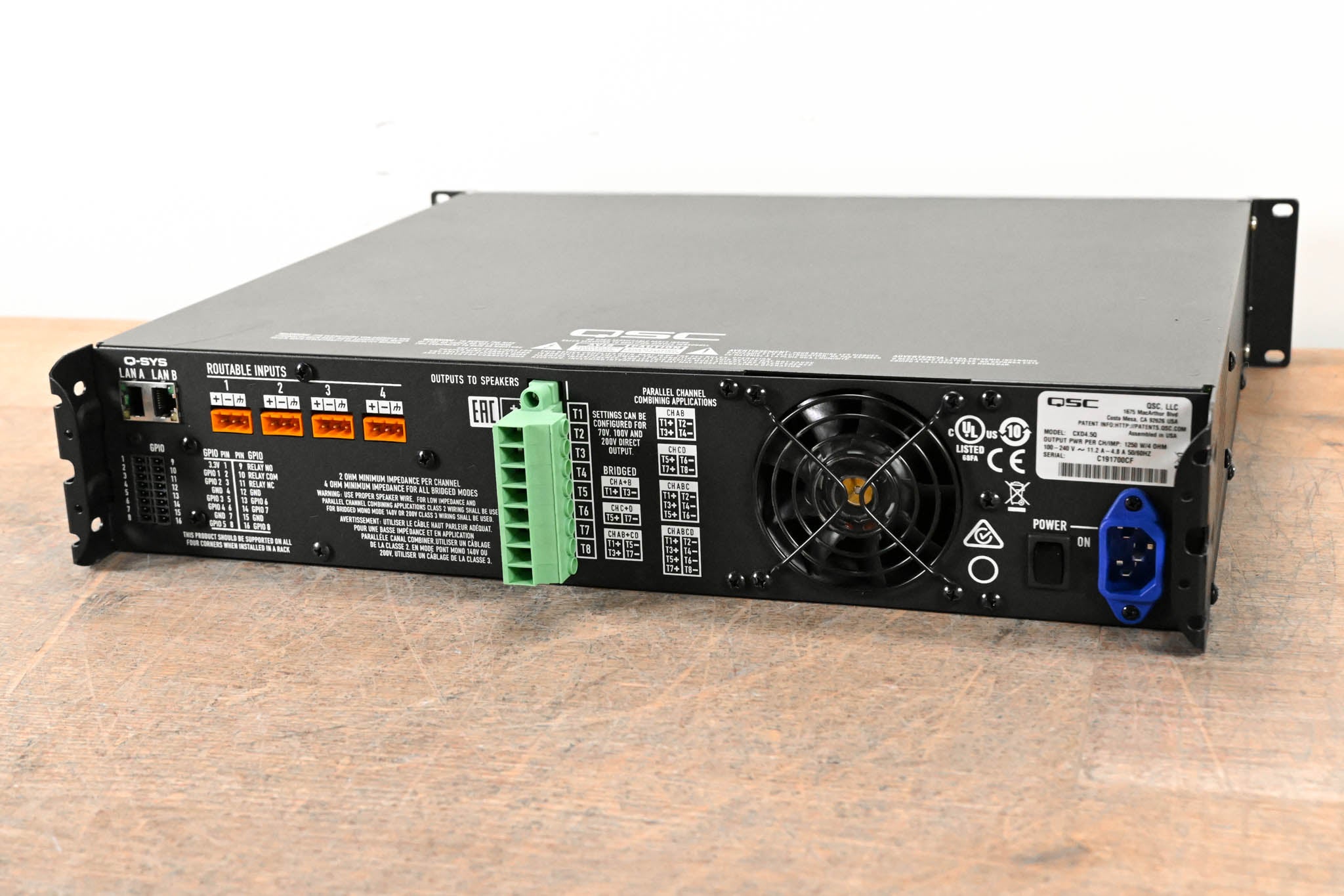 QSC CXD4.5 4-Channel Installation Power Amplifier with DSP