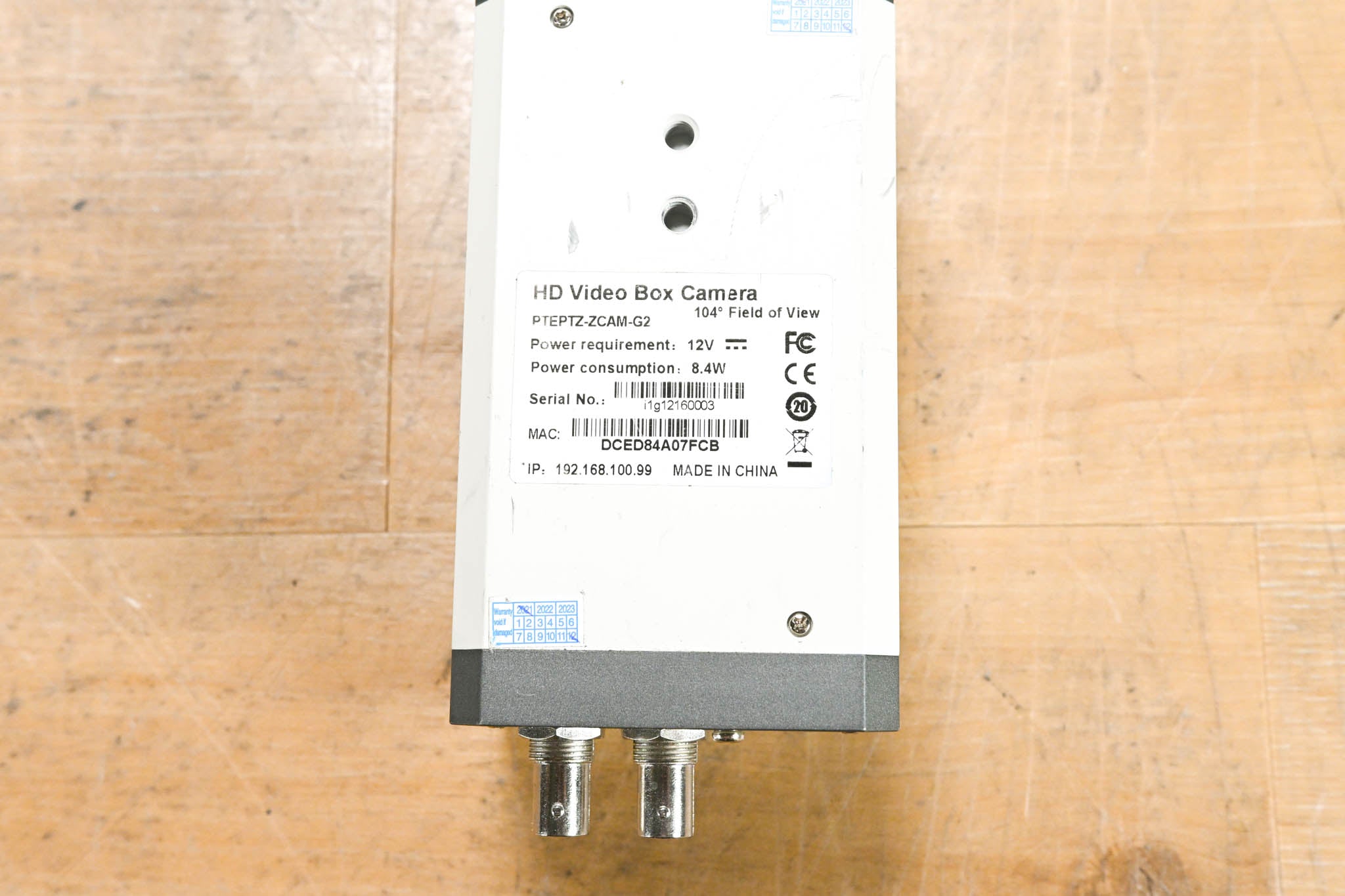 PTZOptics PTEPTZ-ZCAM-G2 3G-SDI Box Camera (NO POWER SUPPLY)