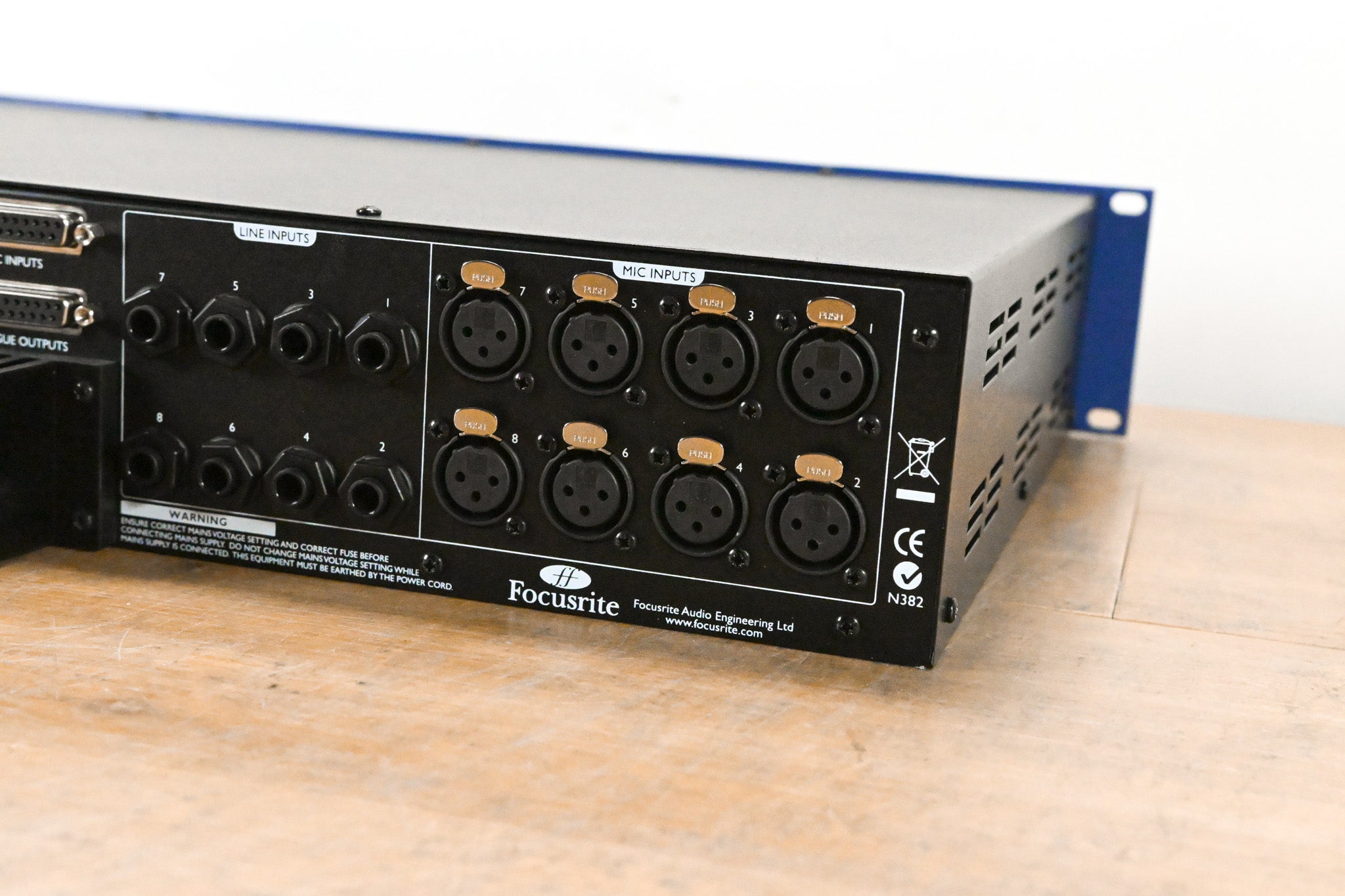 Focusrite ISA828 8-Channel Microphone Preamp w/ Optional Digital Card
