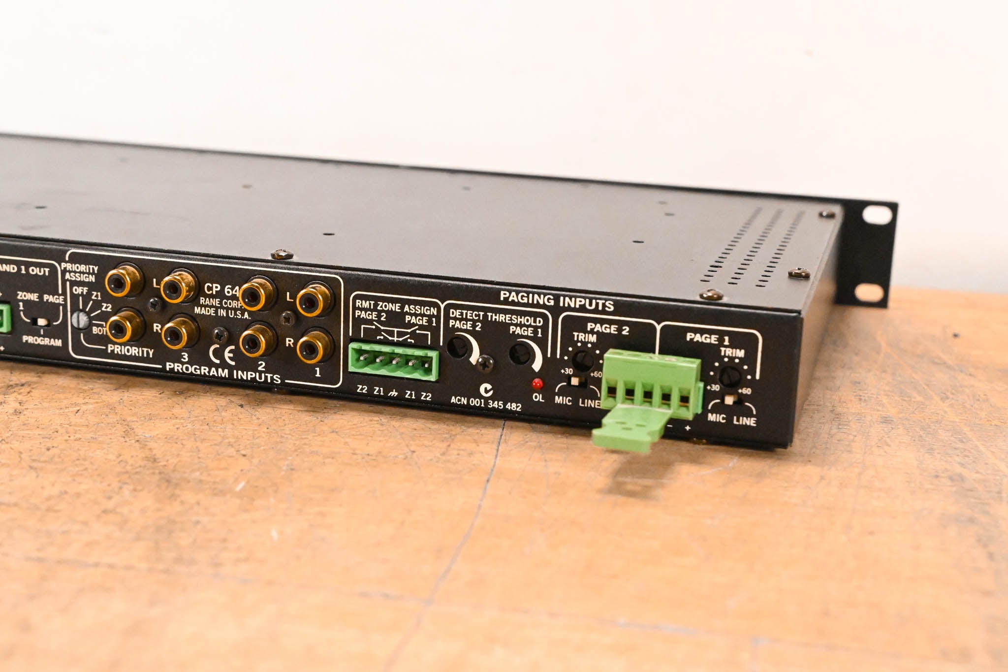 Rane CP64 Dual Zone Audio Distribution and Paging Preamp