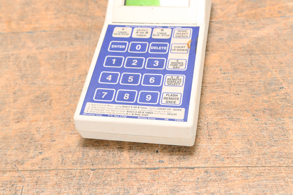 Microframe Model 6200 Timer Keypad (NO POWER SUPPLY) CG01LBE