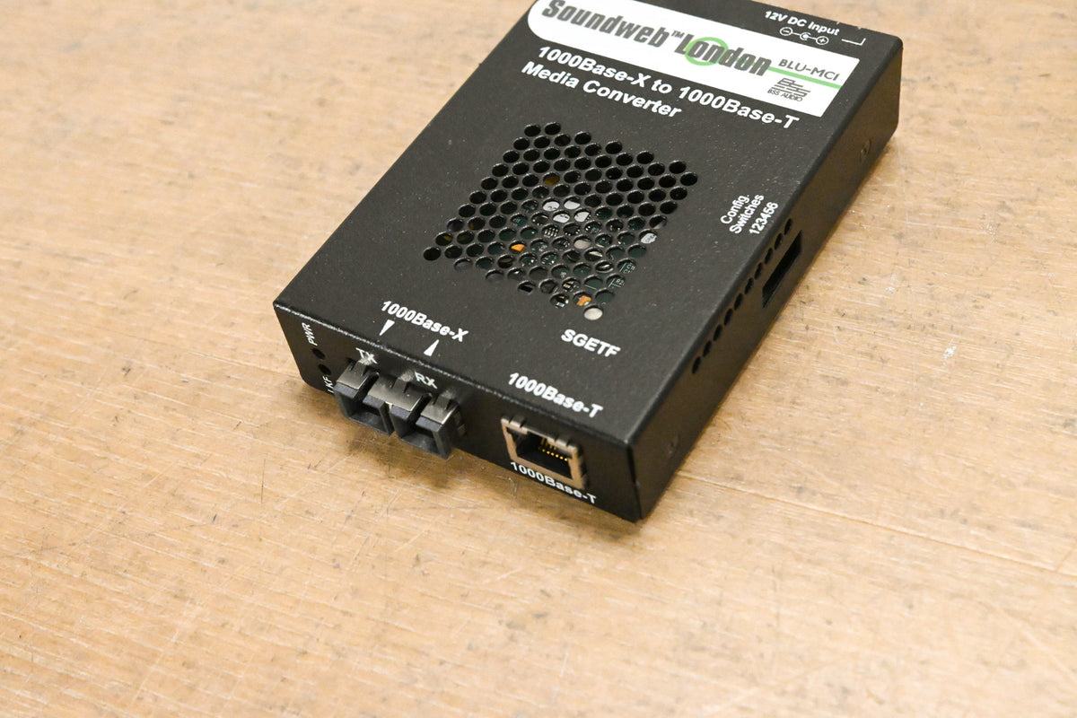 BSS Soundweb London BLU-MC1 1000Base-X to 1000Base-T Converter (NO PSU)