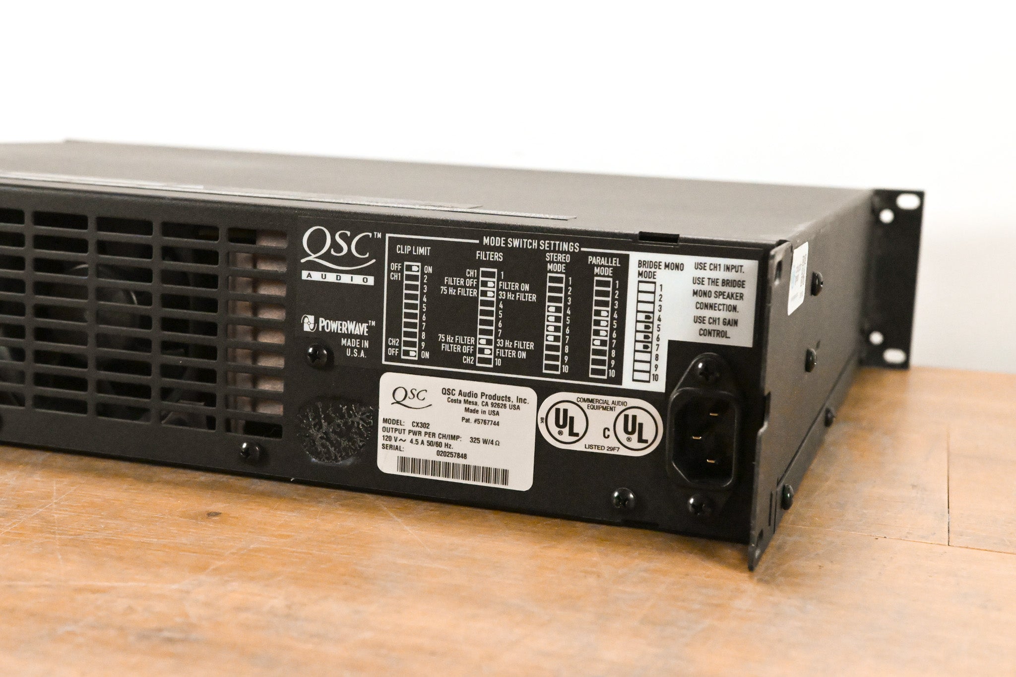 QSC CX302 2-Channel Power Amplifier