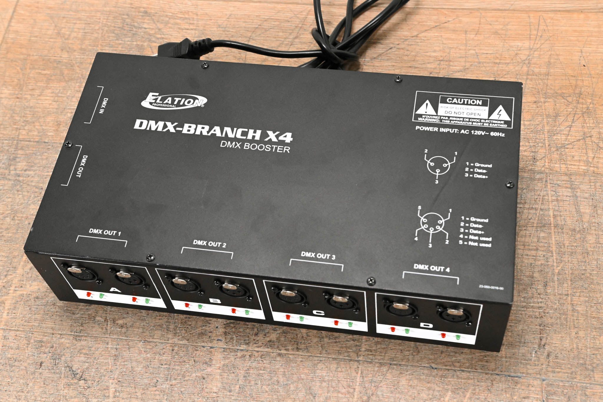 Elation DMX-Branch/4 4-Way 3-pin and 5-pin DMX Distributor