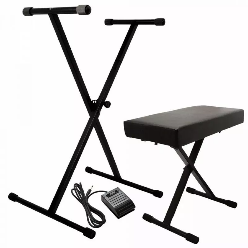 Keyboard Stand and Bench Pack with Keyboard Sustain Pedal (KPK6520BB)