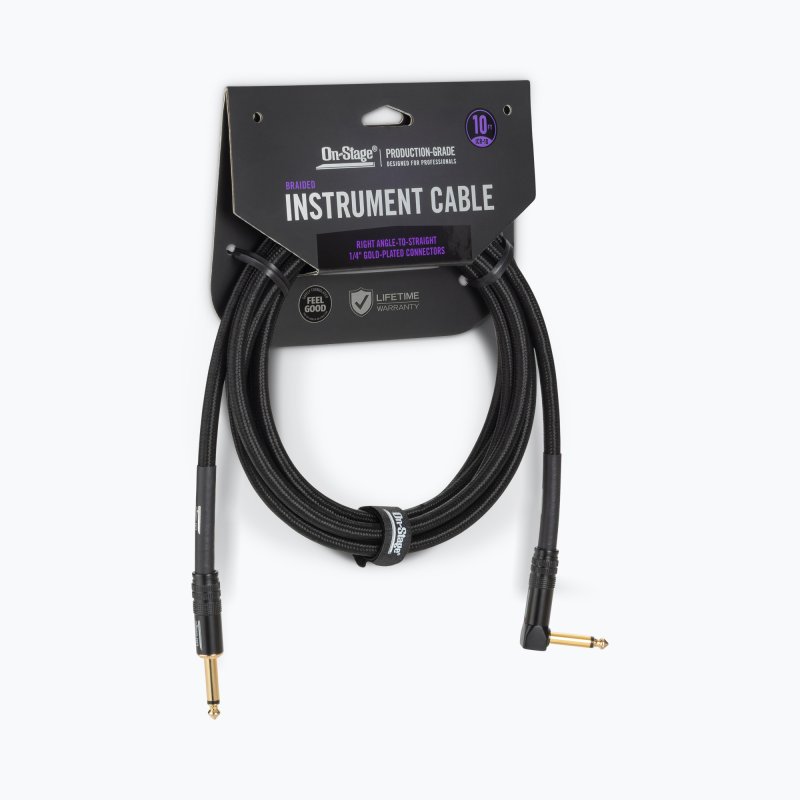 Production-Grade Braided Instrument Cable (Right Angle to Straight)