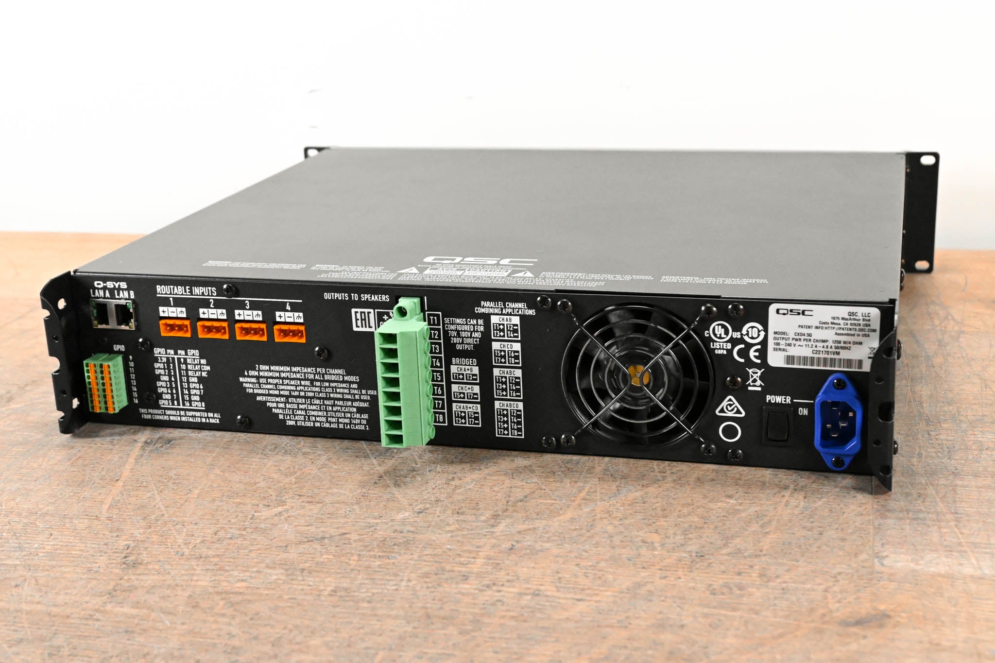 QSC CXD4.5 4-Channel Installation Power Amplifier with DSP