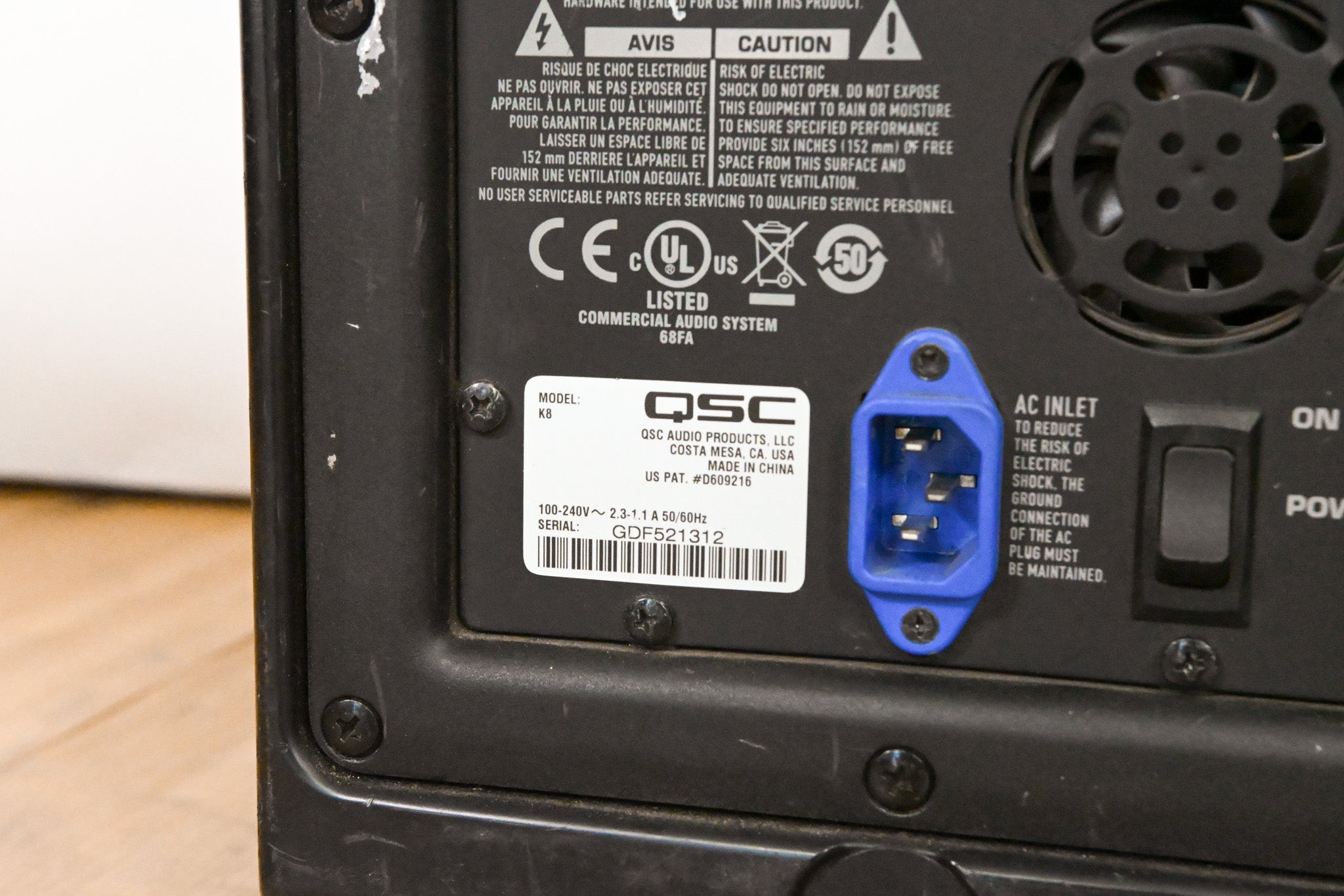 QSC K8 8" Two-Way 1000 Watt Powered Portable Loudspeaker (PAIR)