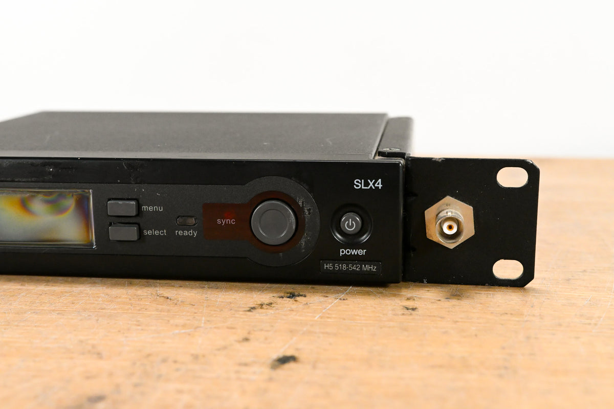 Shure SLX4 Wireless Receiver - H5 Band: 518-542 MHz (NO POWER SUPPLY)