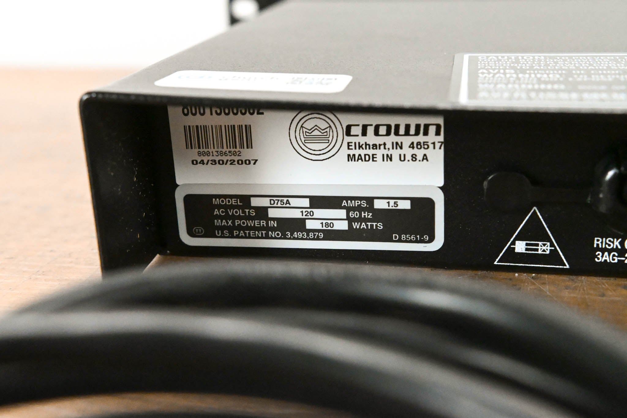 Crown D-75A 2-Channel Power Amplifier