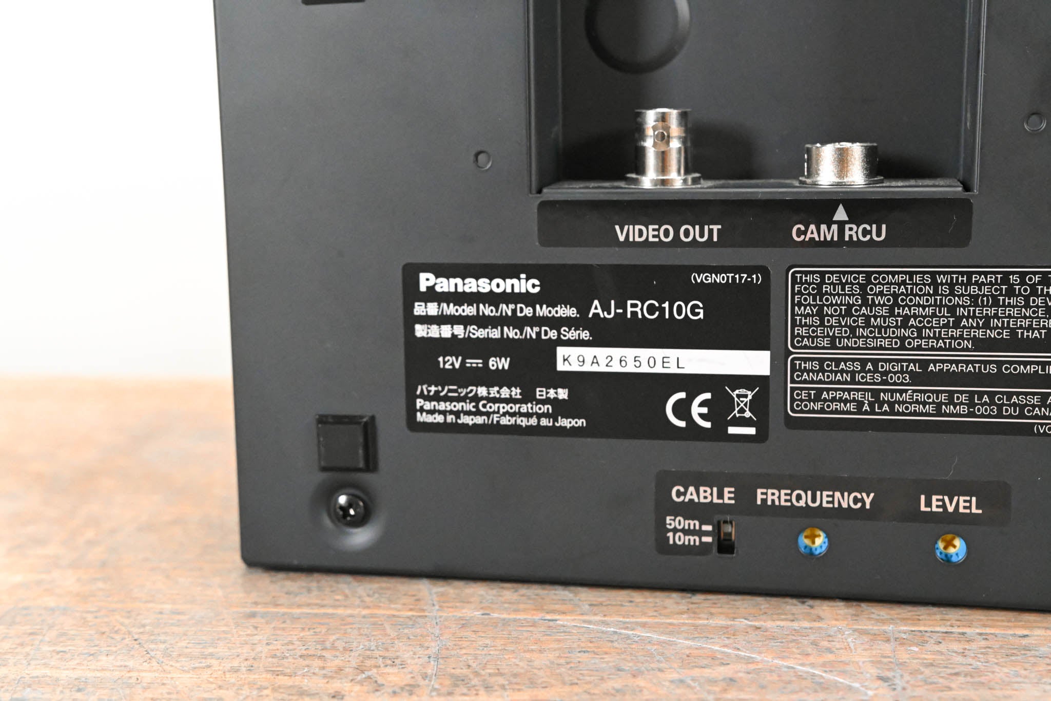 Panasonic AJ-RC10G Remote Control Unit