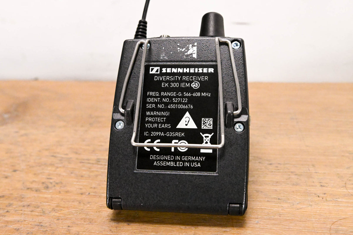 Sennheiser EK 300 IEM G3 Wireless Bodypack Receiver G Range: 566-608 MHz