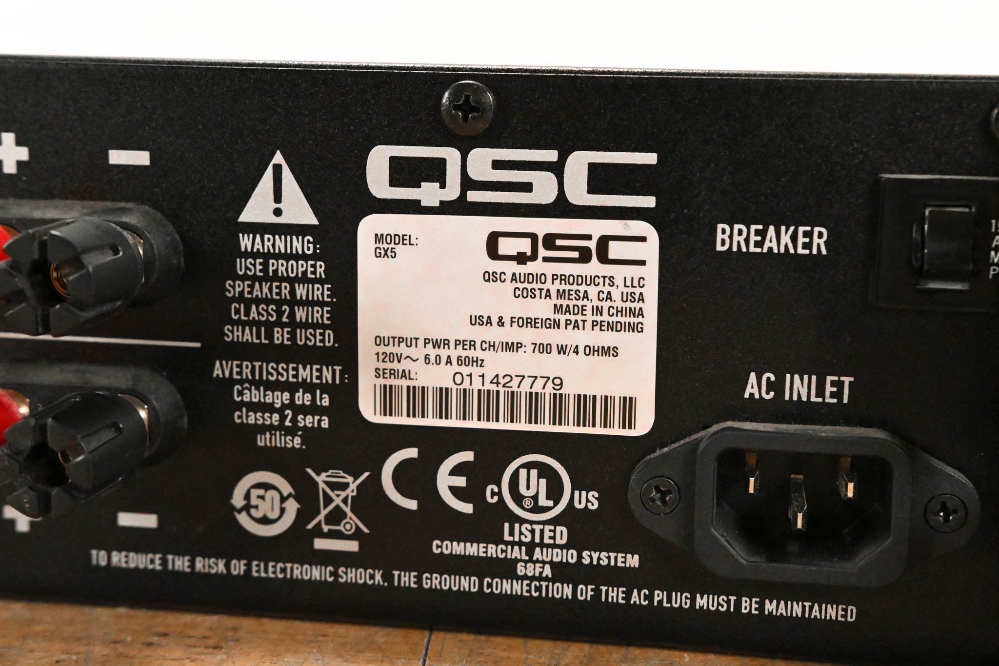QSC GX5 2-Channel Power Amplifier