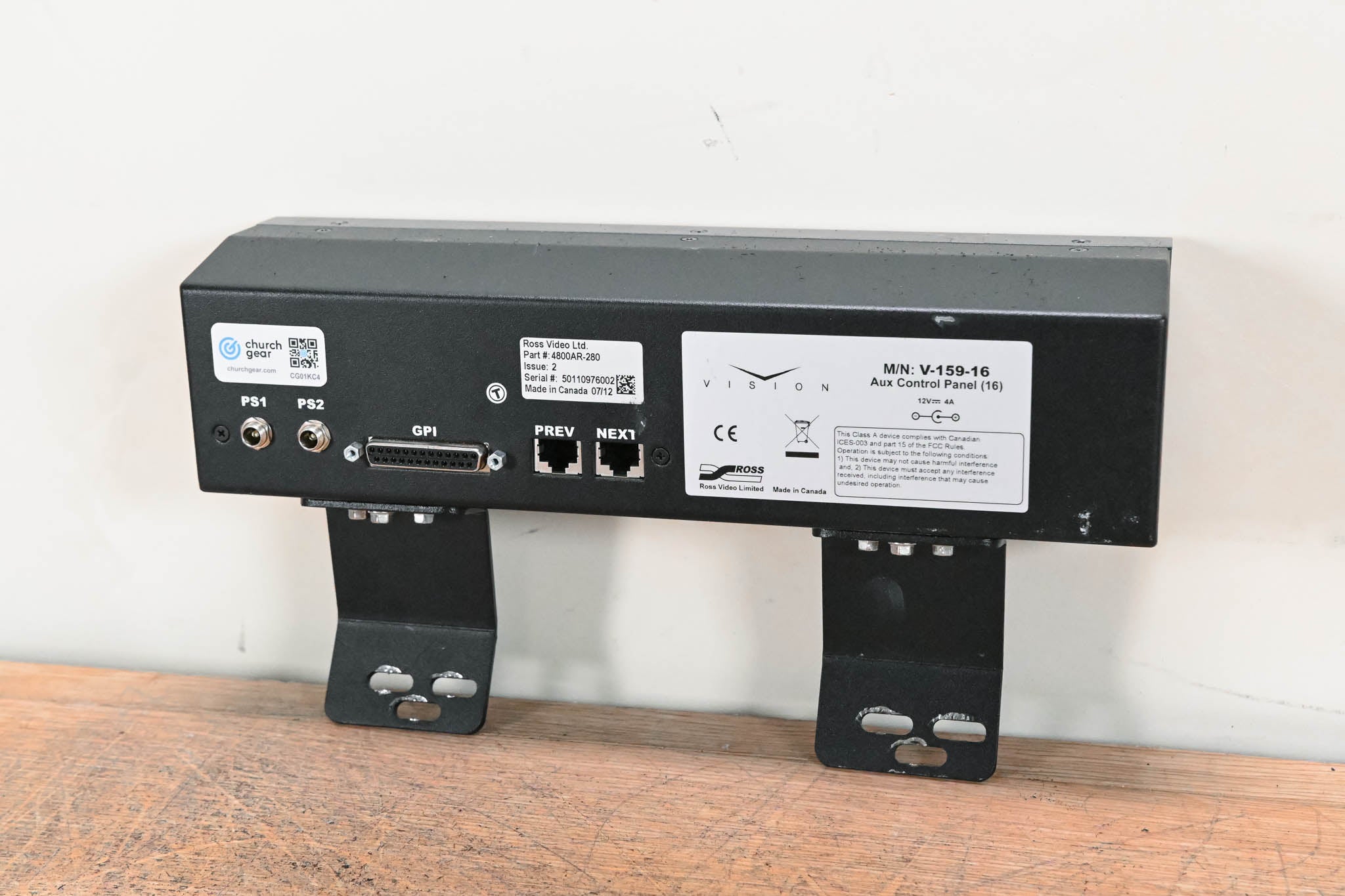 Ross V-159-16 16-Button Auxiliary Control Panel (NO POWER SUPPLY)