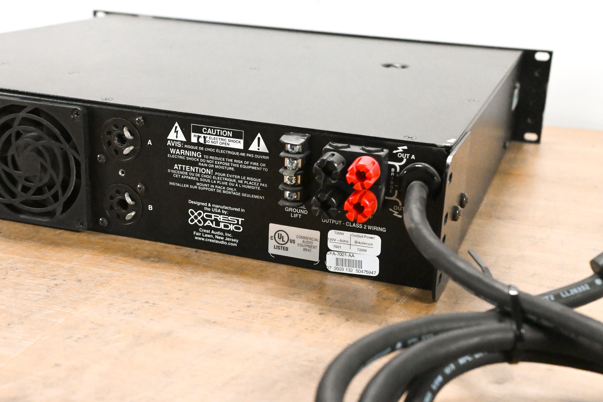 Crest Audio 7001 2-Channel Power Amplifier