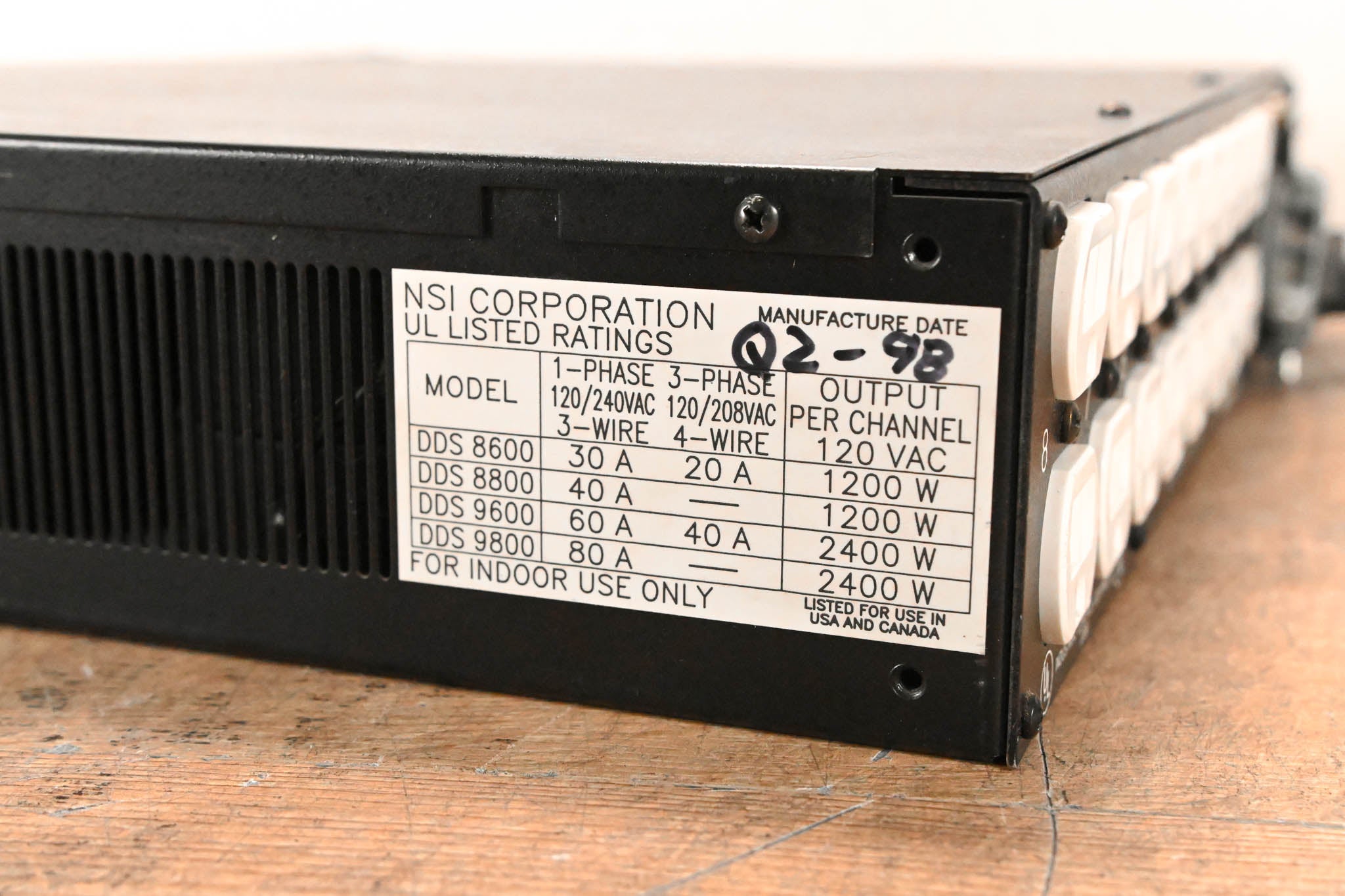 NSI DDS 8800 8-Channel Digital Dimming System