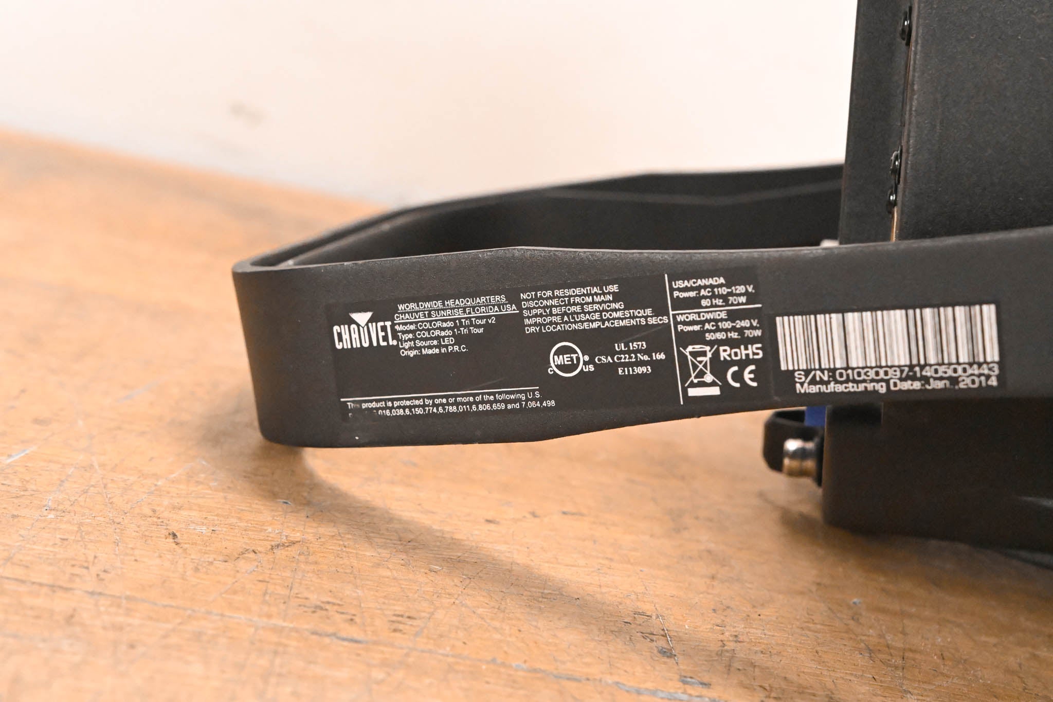 Chauvet COLORado 1-Tri Tour v2 RGB LED Wash Light