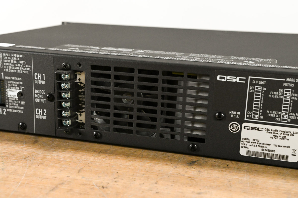 QSC CX702 2-Channel 700W Power Amplifier