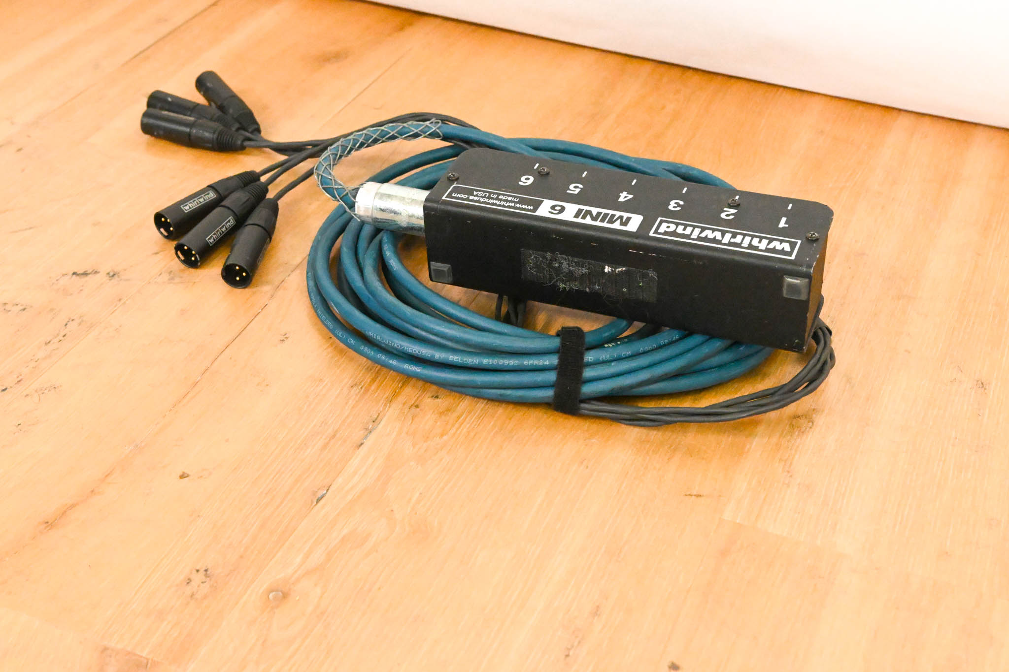 Whirlwind MS-6-M-NR-025 Mini 6 6-Channel Low-Profile Drop Snake - 25 ft