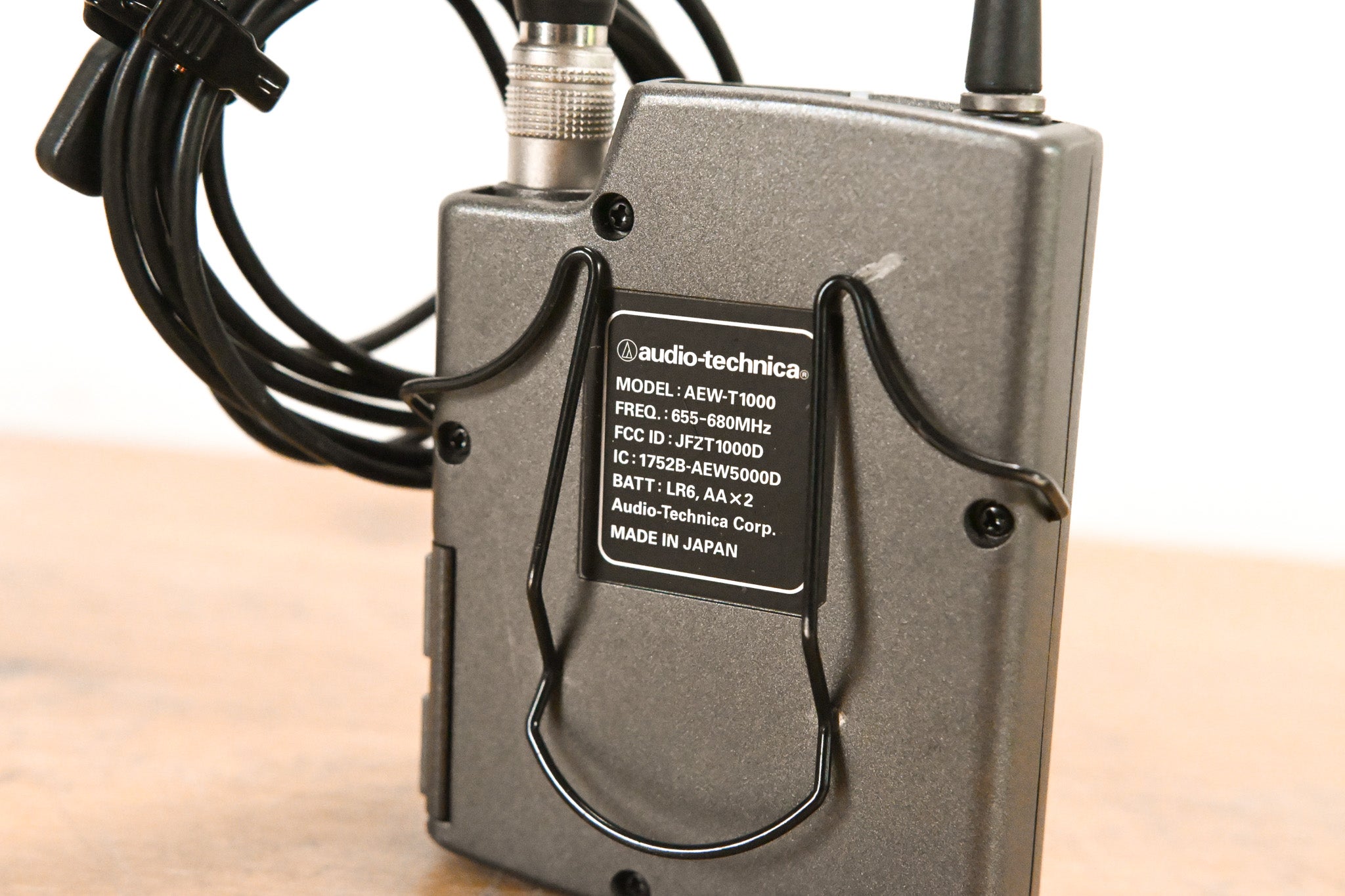 Audio-Technica AEW-T1000 Wireless Bodypack w/ Lavalier Mic - 655-680 MHz