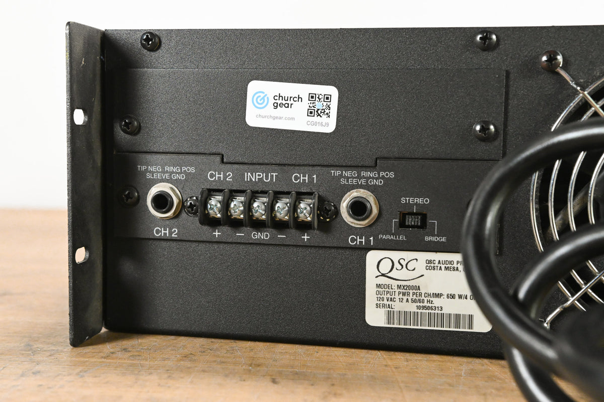 QSC MX 2000a Two-Channel Power Amplifier