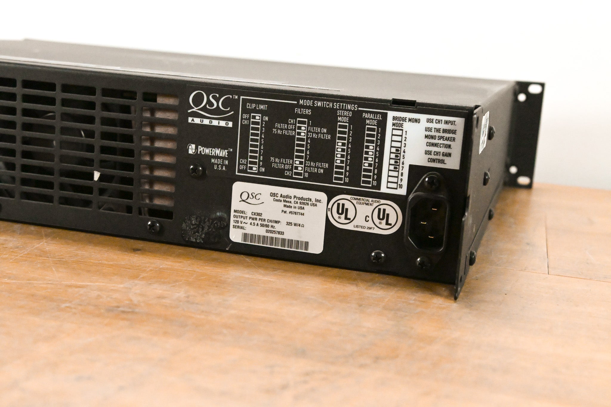 QSC CX302 2-Channel Power Amplifier