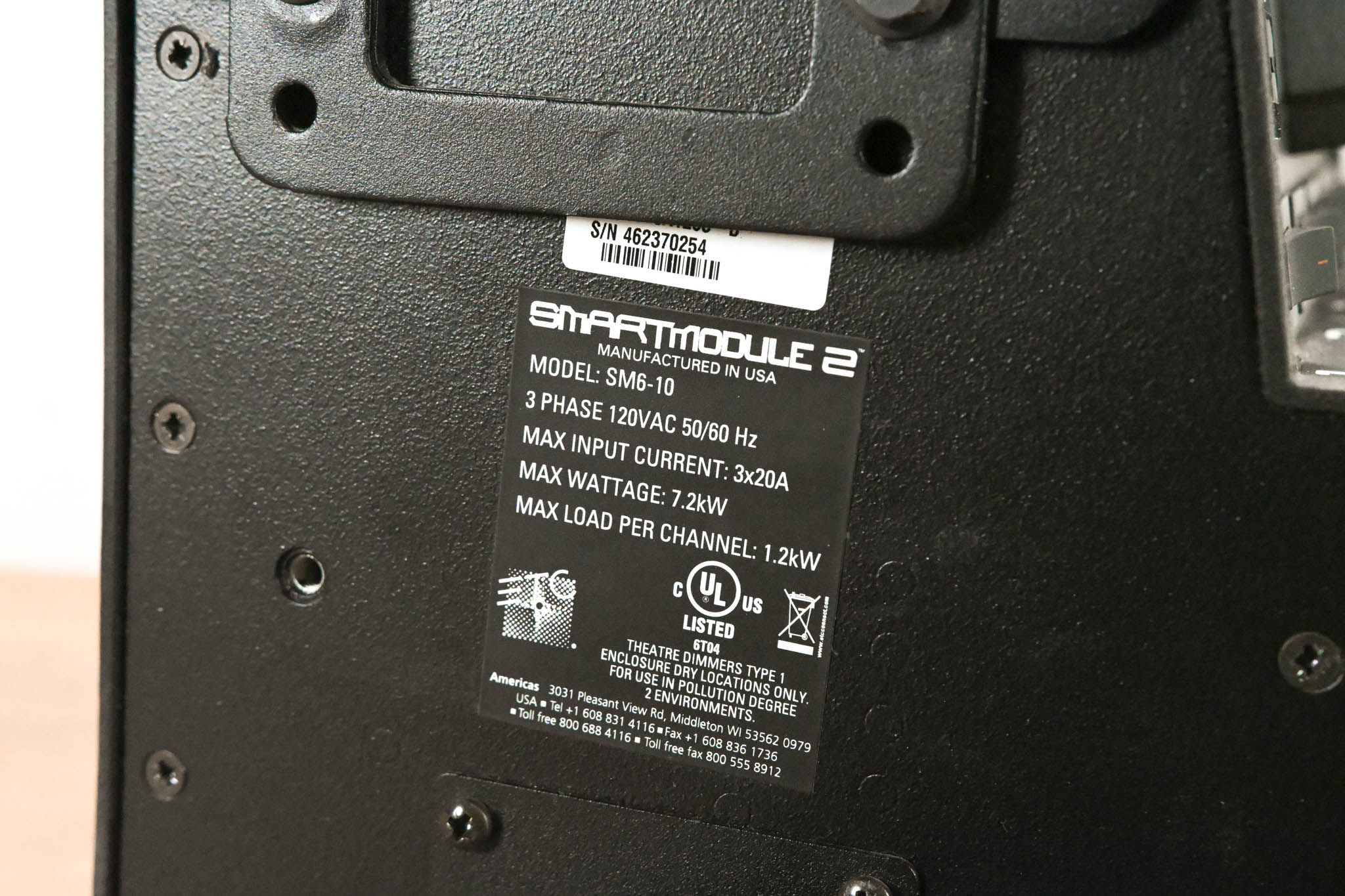 ETC SM6-10 SmartModule 2 Portable Dimmer Pack w/ Stage Pin Outlets