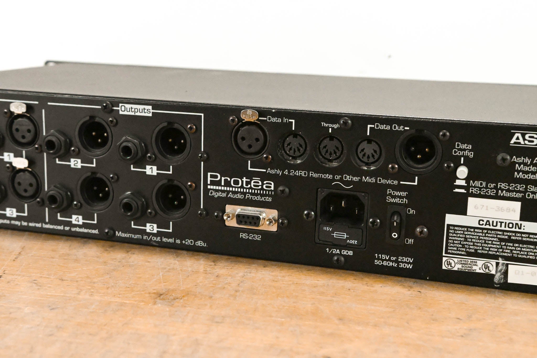 Ashly Protea System II 4.24G 4-Channel Digital Graphic Equalizer