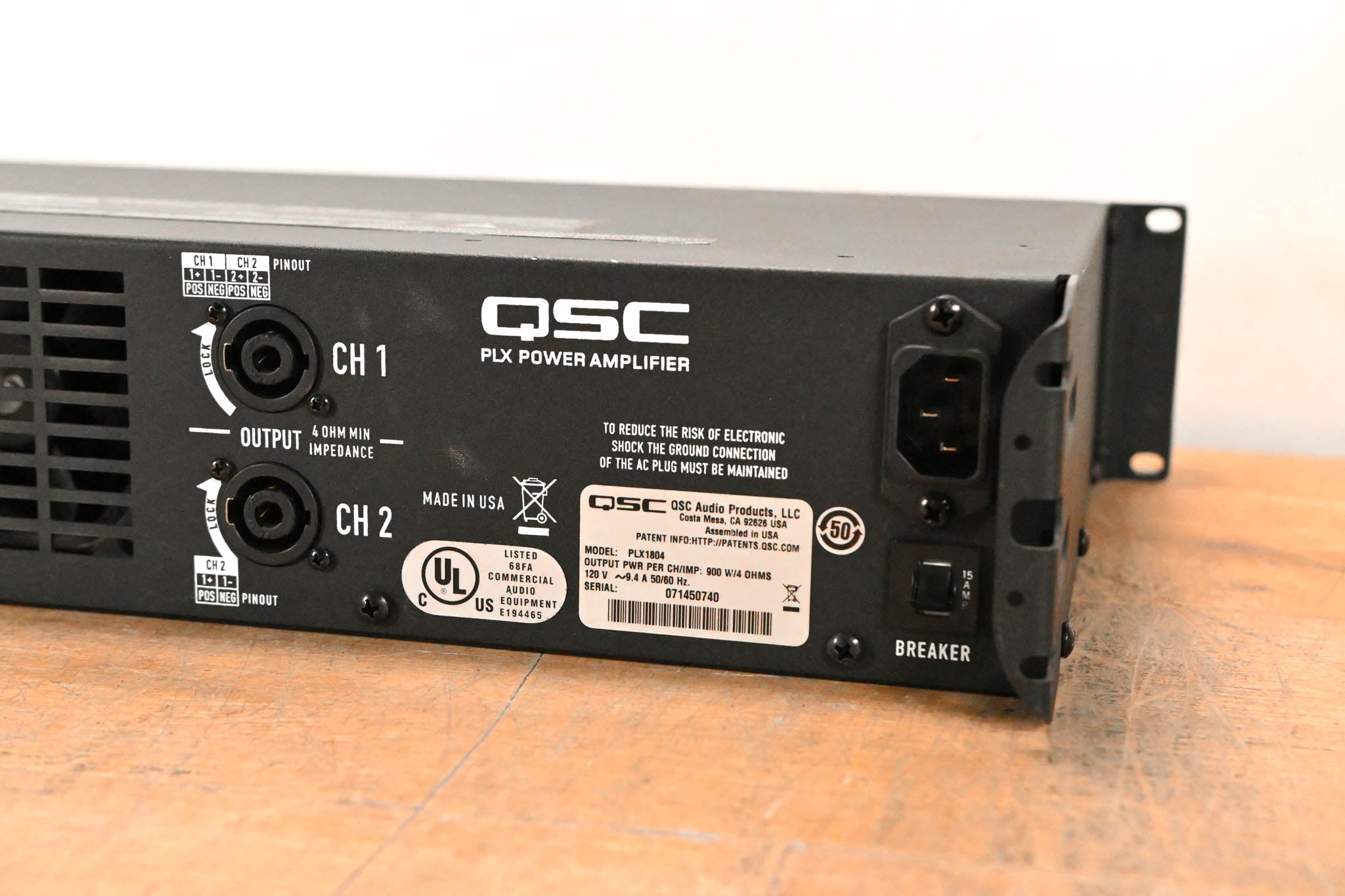 QSC PLX1804 2-Channel Power Amplifier