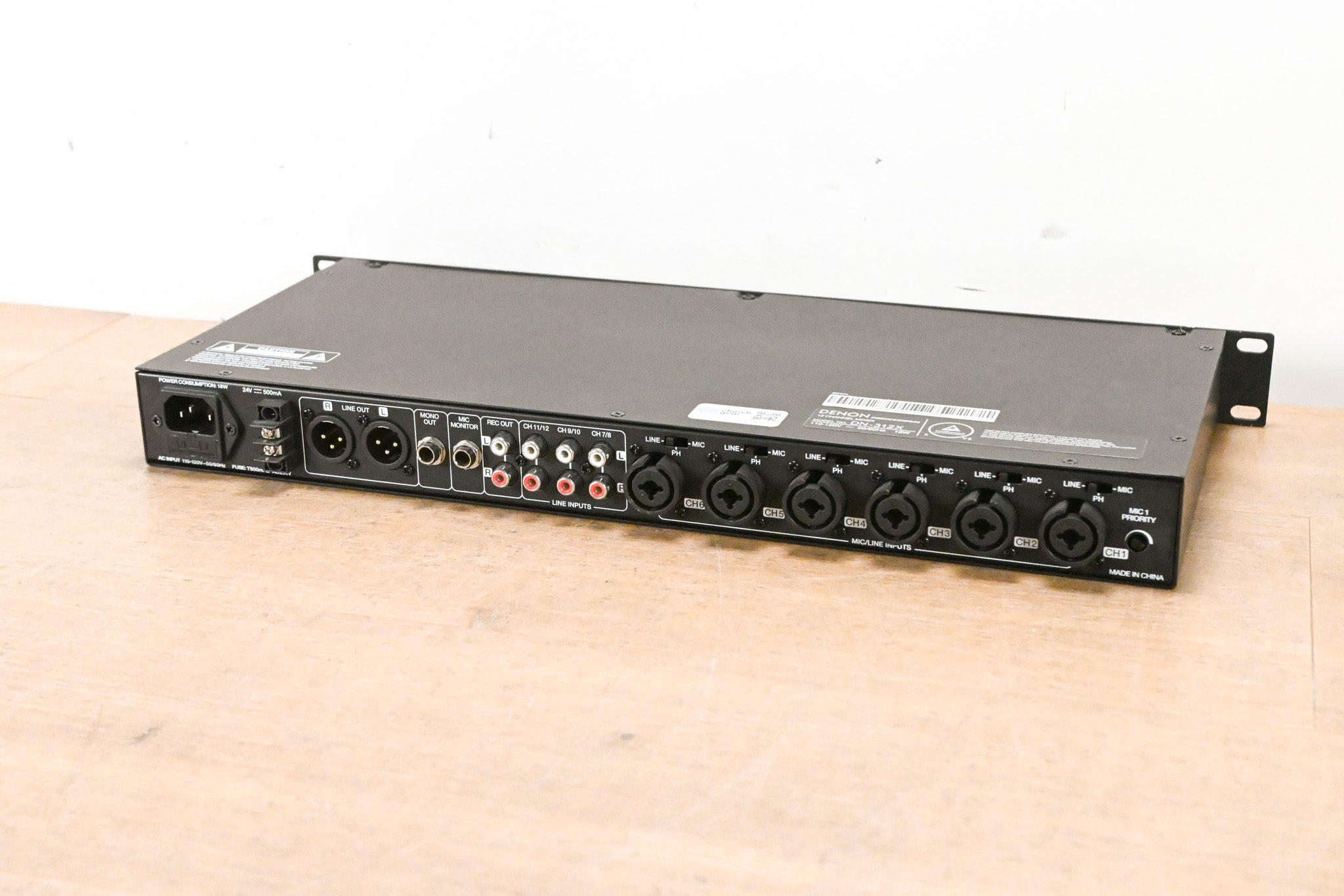Denon DN-312X 12-Channel Rack-Mountable Mic/Line Mixer