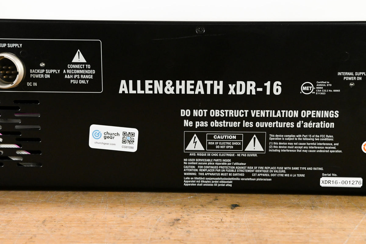 Allen & Heath xDR-16 16-Input/8-Output Expander for iLive Mixing Systems
