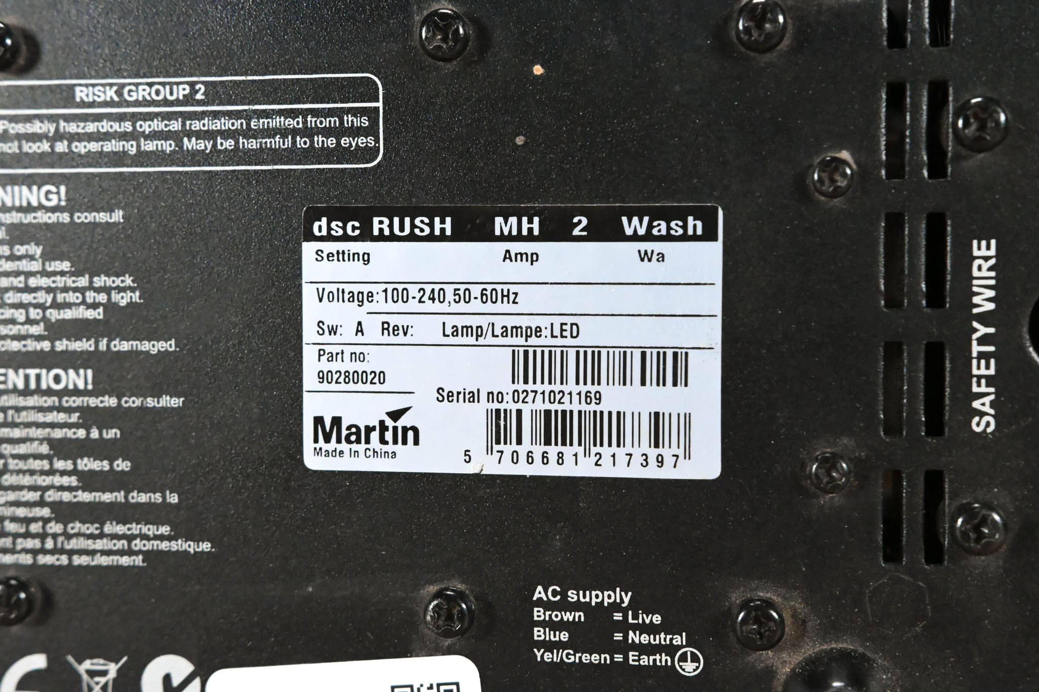 Martin Lighting RUSH MH 2 Wash LED Wash Moving Head Fixture