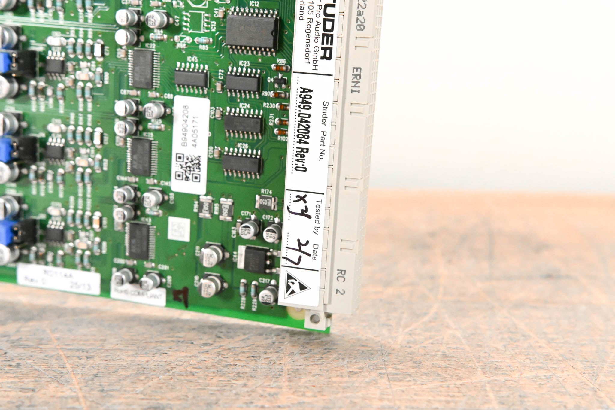 Studer 8-Channel Analog Line Out Card for D21m & D23m Modular I/O System