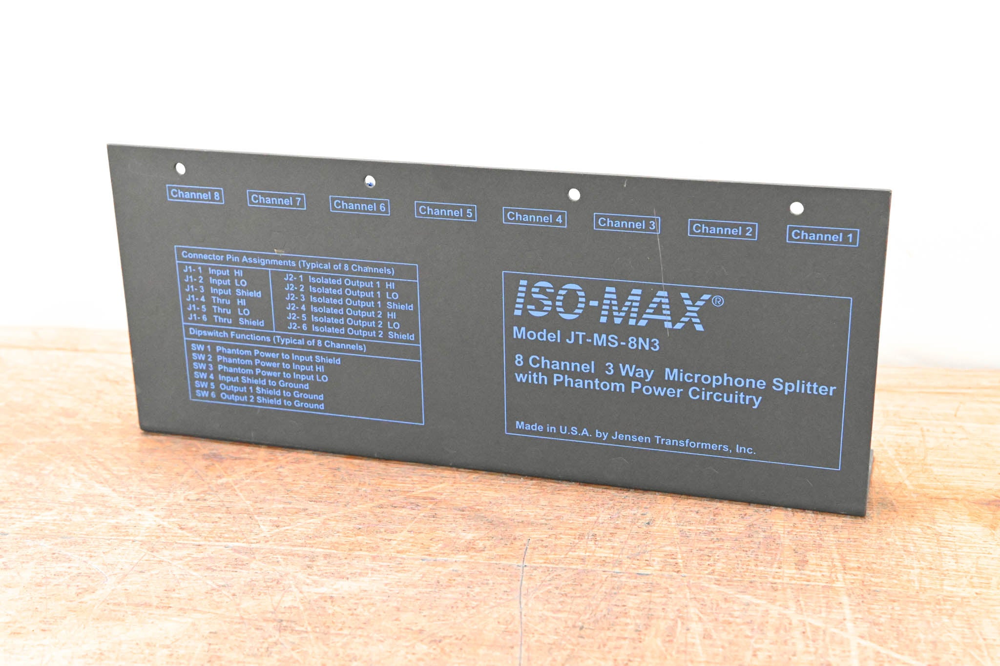 Jensen JT-MS-8N3 8-CH 3-Way Mic Splitter with Phantom Power Circuitry