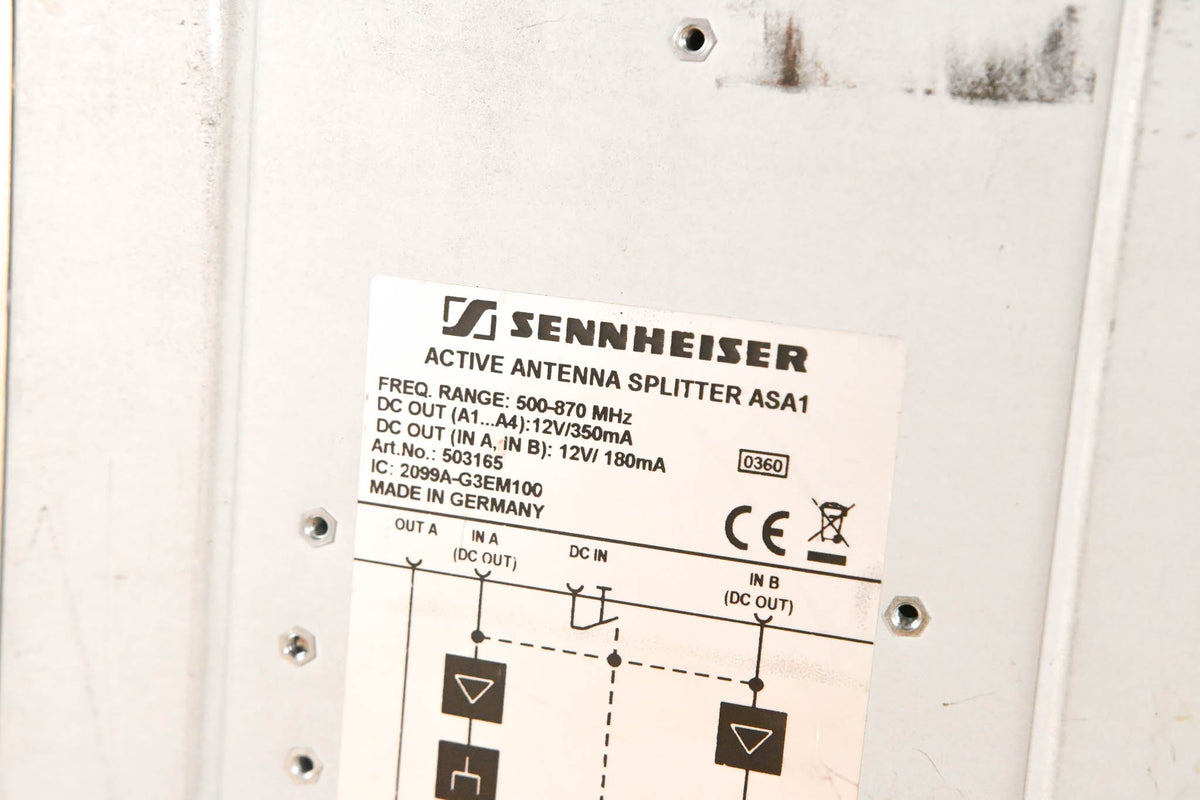 Sennheiser ASA 1 Active Antenna Splitter - 500-870 MHz (NO POWER SUPPLY)