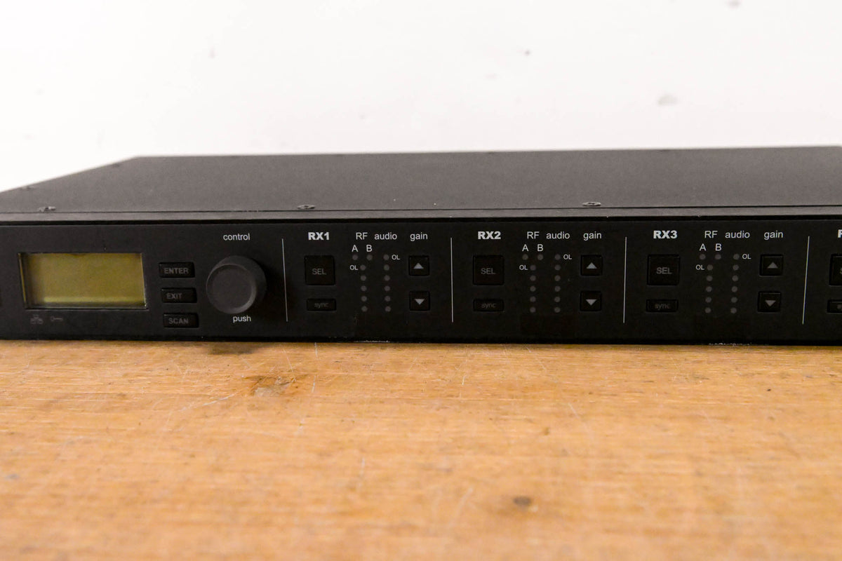 Shure ULXD4Q Receiver w/ 4 Handhelds + 4 Packs + 4 Lav Mics - L50 Band