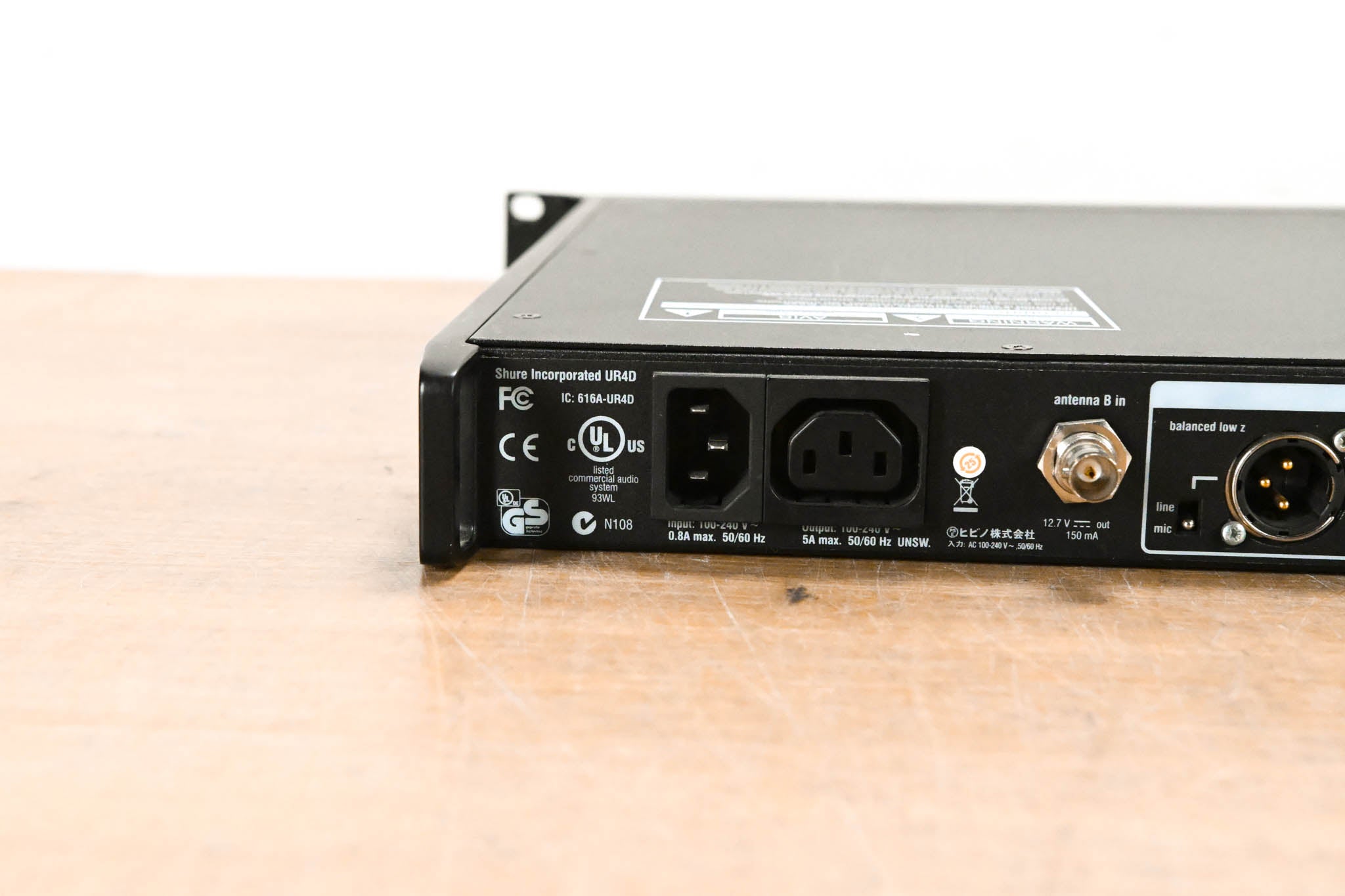 Shure UR4D Wireless Receiver w/ two UR1 Bodypack Transmitters - H4 Band