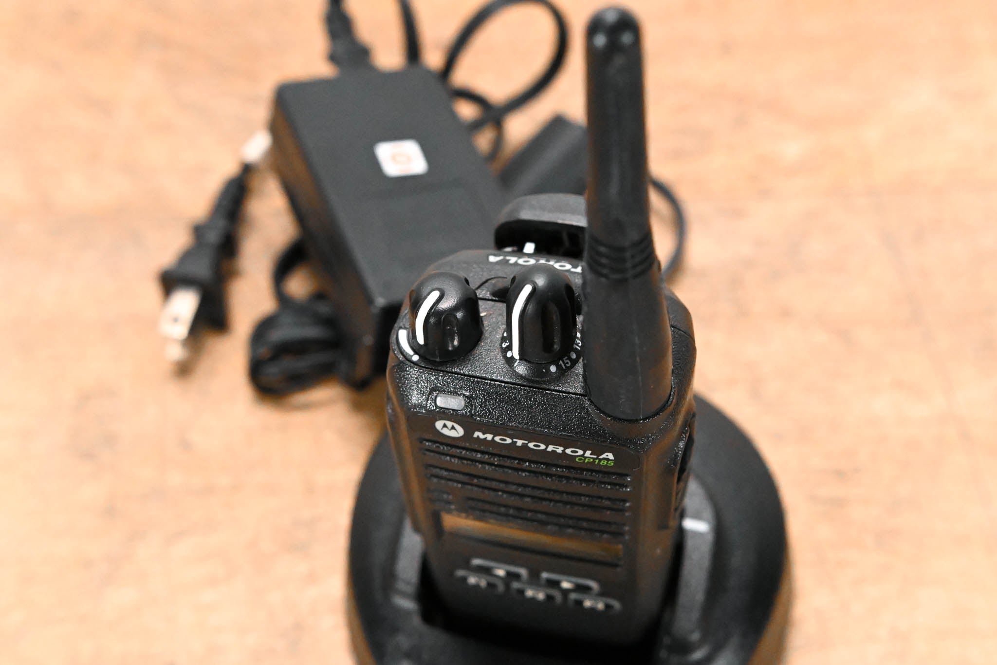 Motorola CP185 Portable Two-Way Radio with PMLN5228A Charger