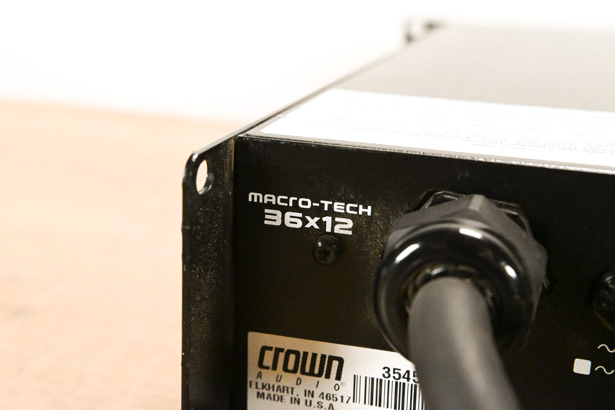 Crown Macro-Tech 36x12 2-Channel Power Amplifier