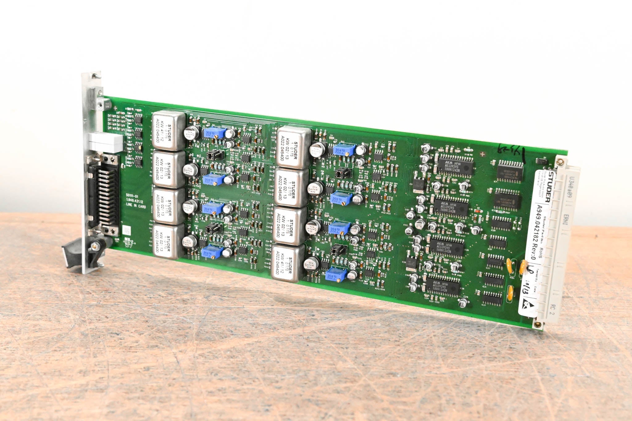 Studer 8-Channel Analog Line In Card for D21m & D23m Modular I/O Systems