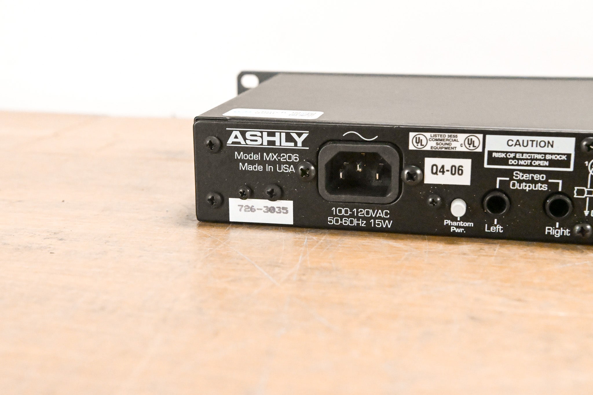 Ashly MX-206 Rack-Mountable 6-Channel, Stereo Microphone Mixer