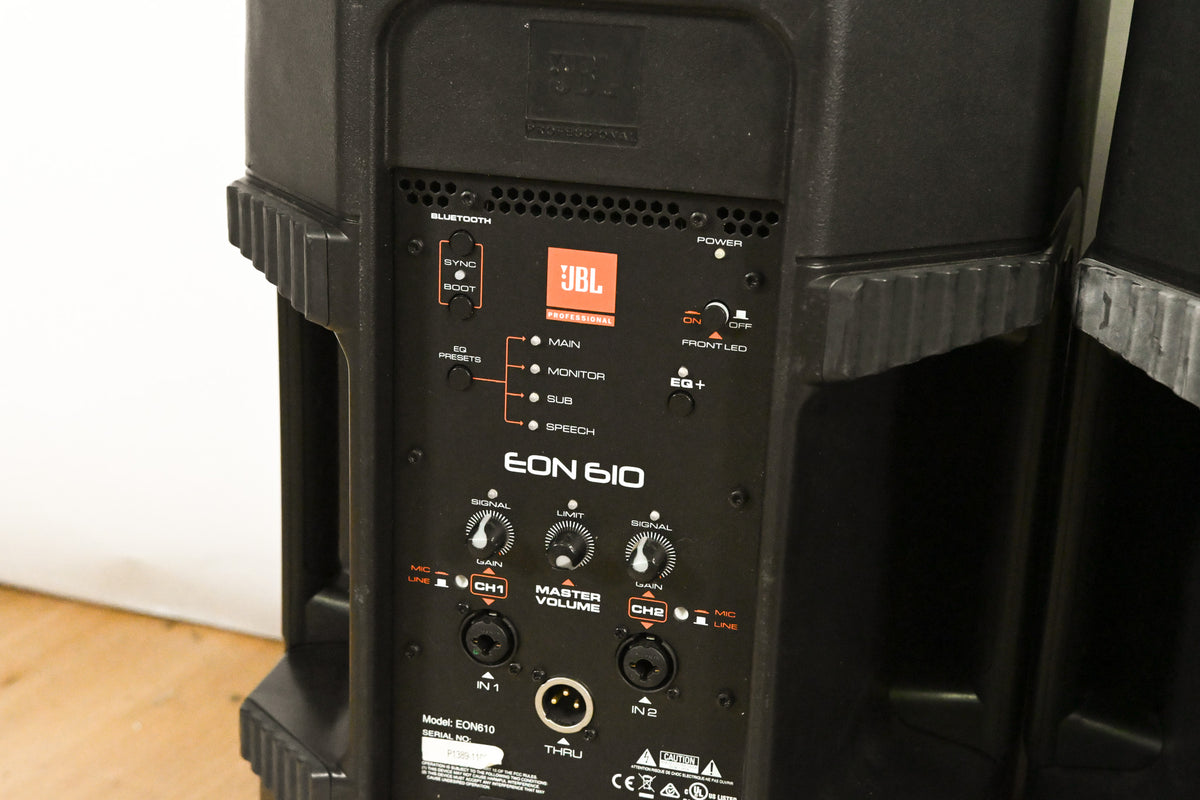 JBL EON610 10" Two-Way Powered Speaker (PAIR)