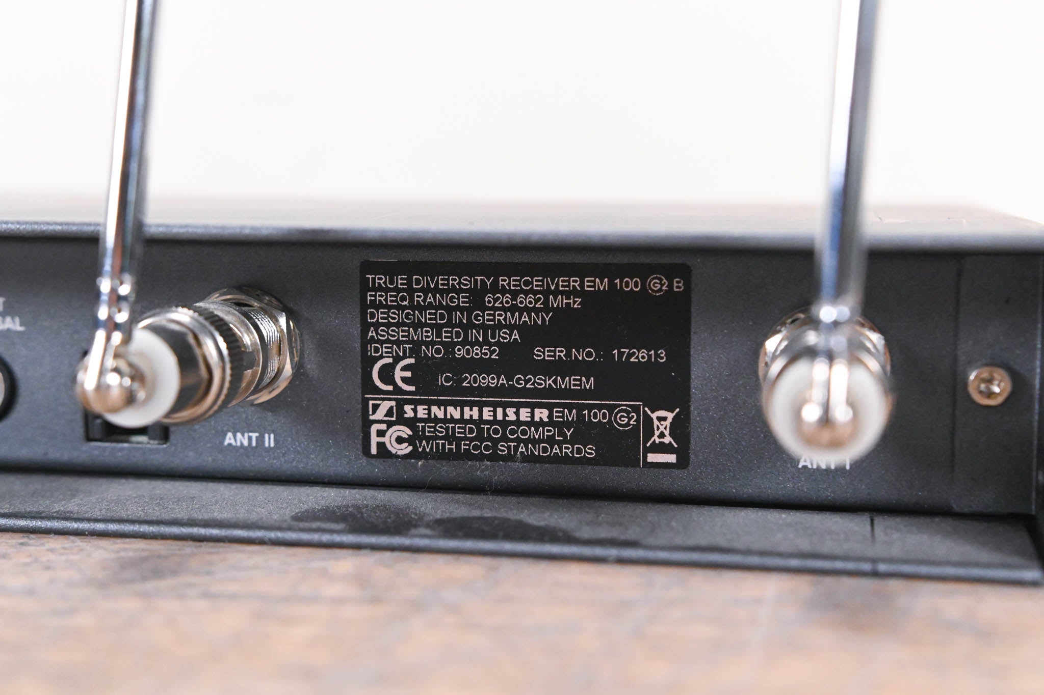 Sennheiser EM 100 G2 Wireless Receiver - 626-662 MHz (NO POWER SUPPLY)