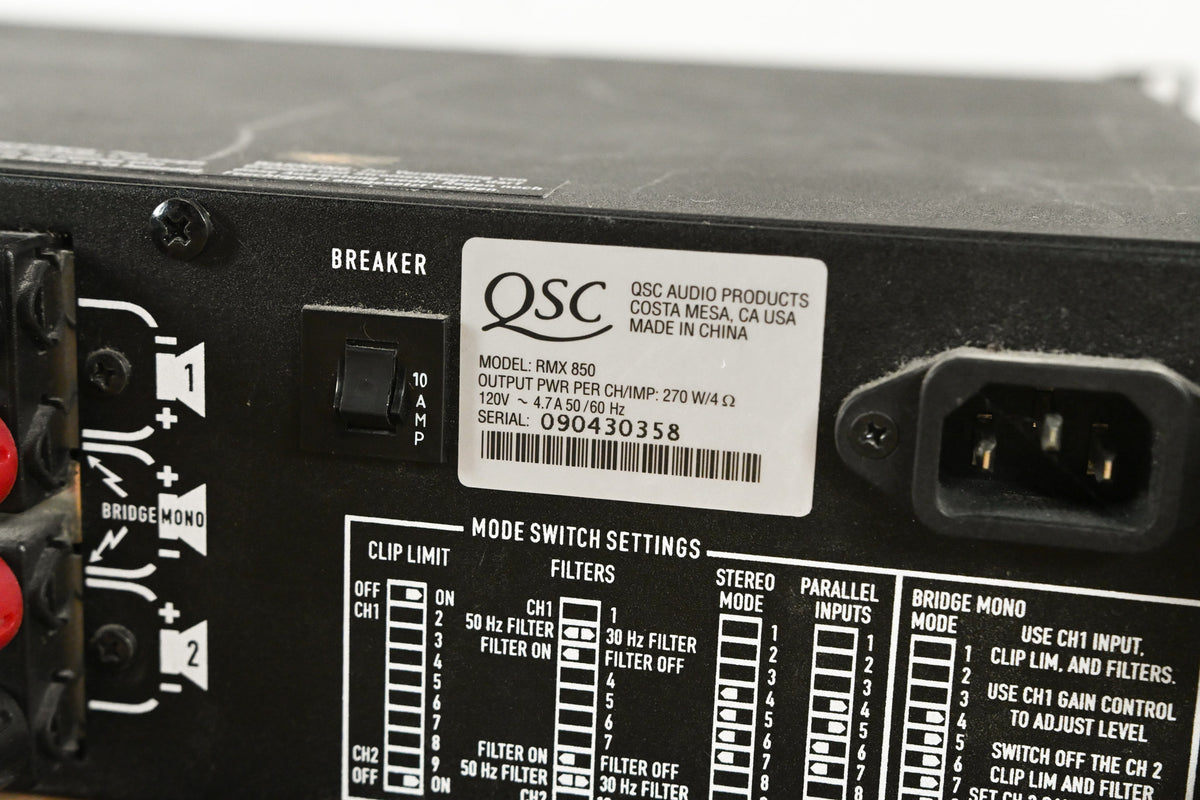 QSC RMX850 2-Channel Power Amplifier