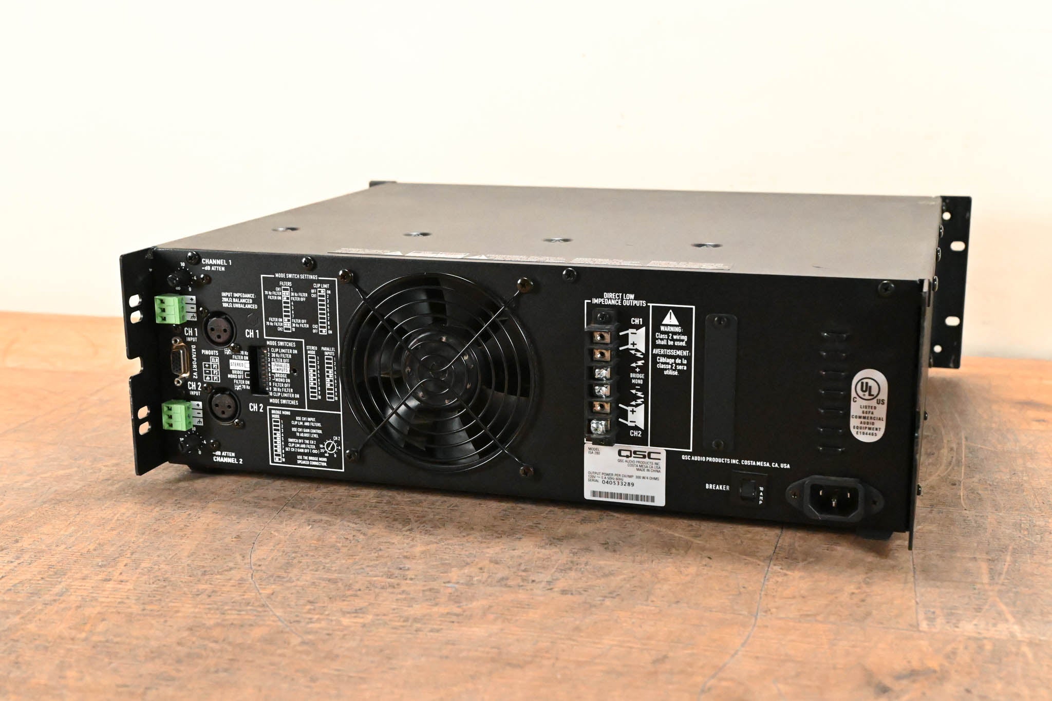 QSC ISA280 2-Channel Installation Power Amplifier
